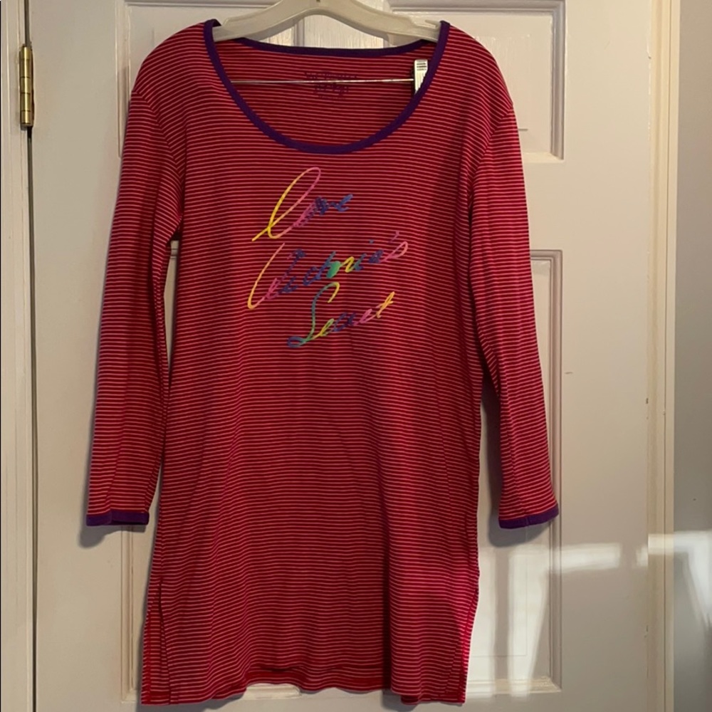 Victoria Secret long sleeve nightshirt.